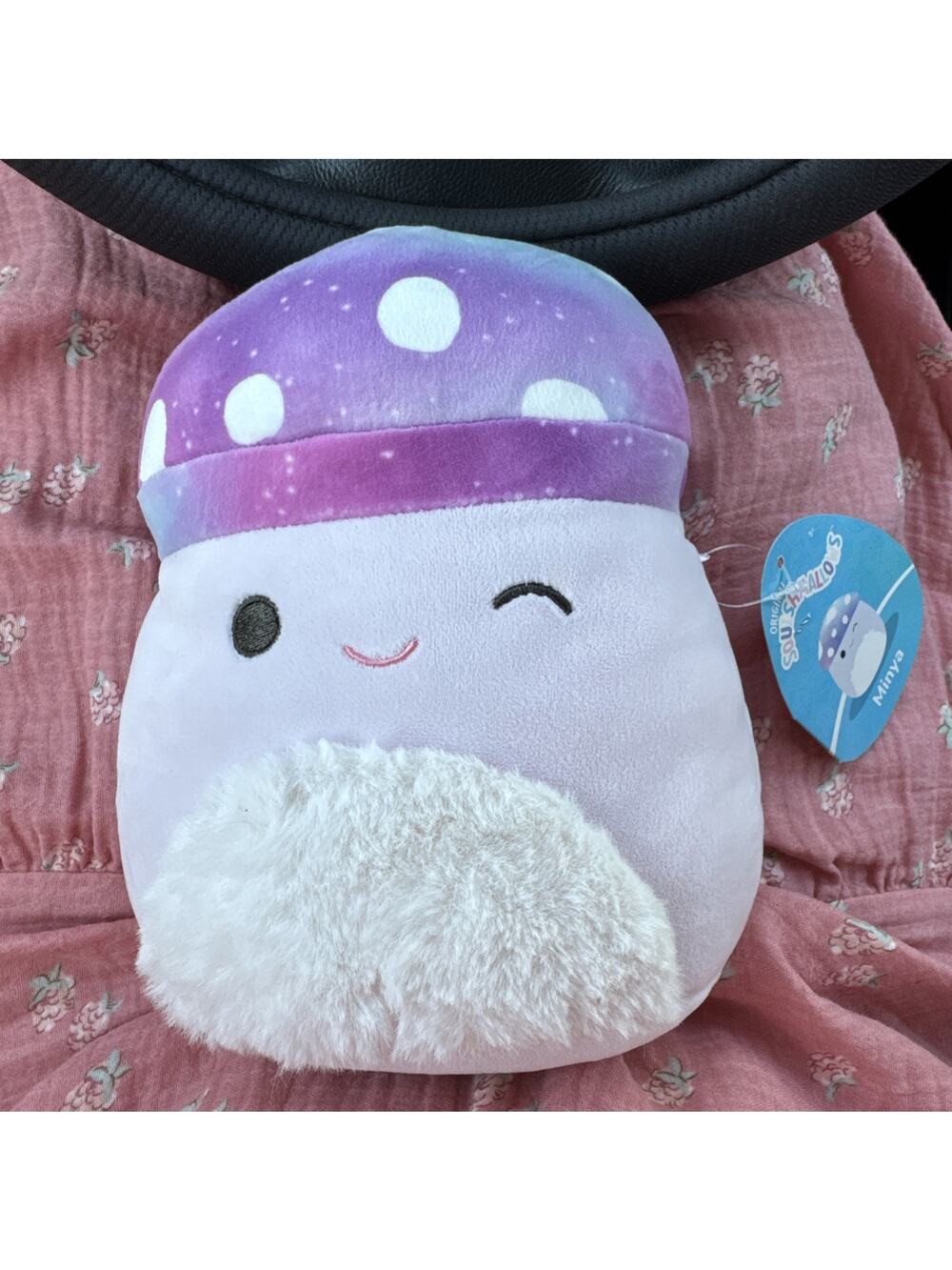 Squishmallows Fantasy Squad Minya the Purple Mushroom 7" NWT Fuzzy Belly